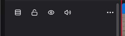A track header: row height, lock, hide, mute and the More menu